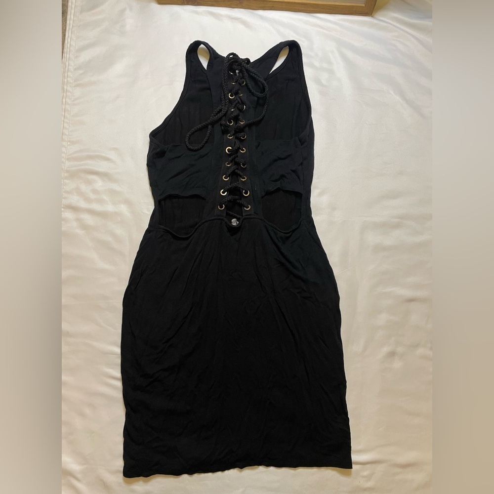 Fashion Nova size large black midi dress - Picture 3 of 4